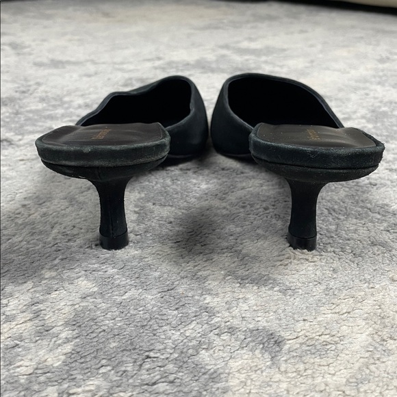 Reformation Wilda Pointed Toe Kitten Mule Slide Black Suede Sz 10 - Picture 8 of 16